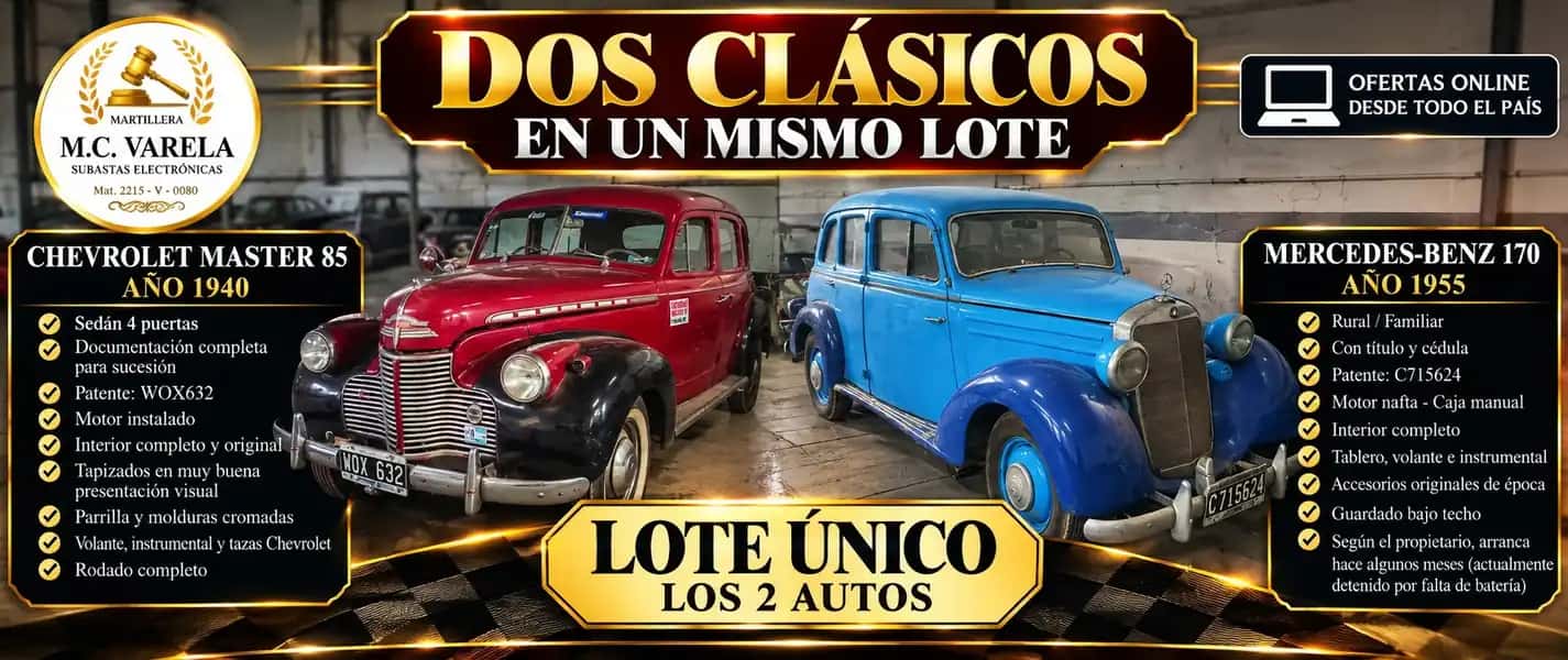 AUTOS CLÁSICOS CHEVROLET MASTER 1940 MERCEDES 170
