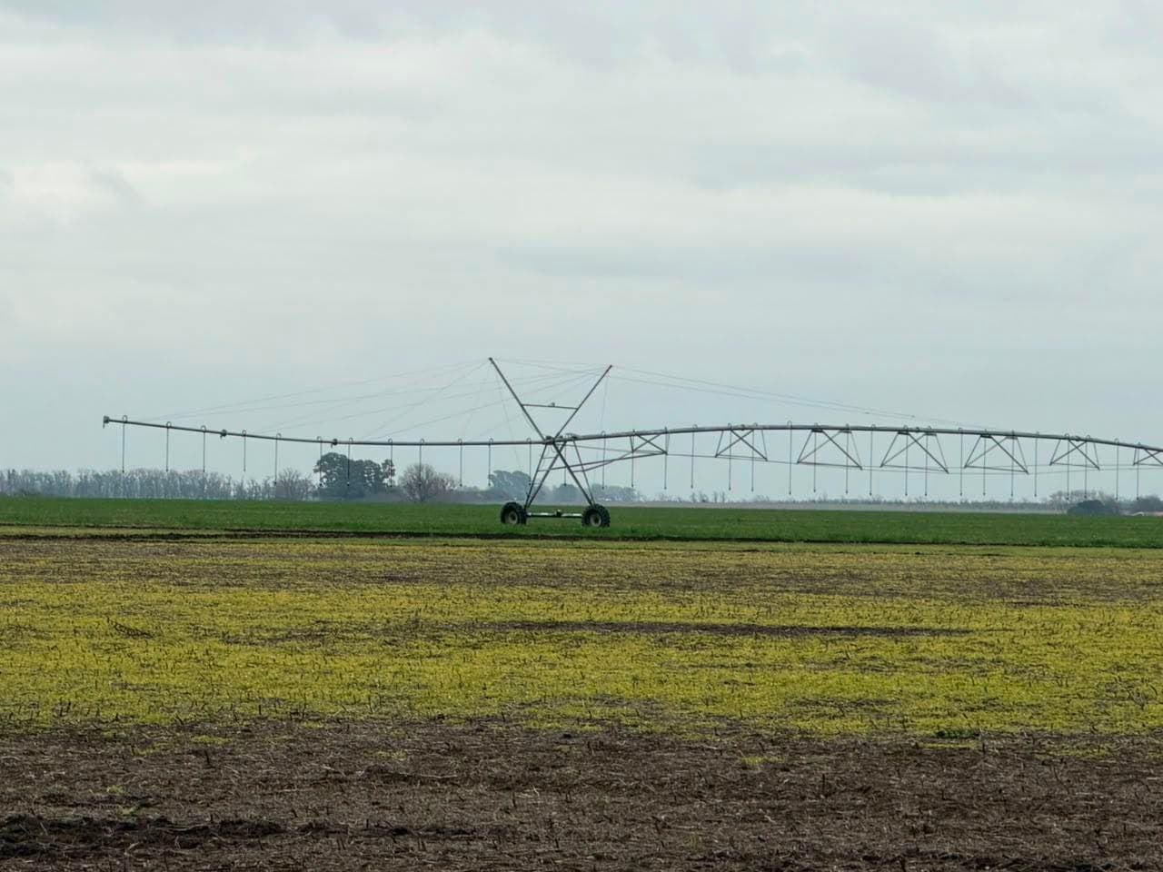 EQUIPO DE RIEGO  LINDSAY  6 tramos con voladizo y pluviometría, Cantidad: 1 unidad, Condición: usado, con posibles faltantes. LOC: Salto, provincia de Buenos Aires