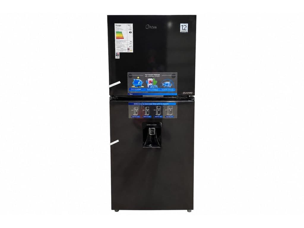 Heladera con freezer y dispensador de agua Midea