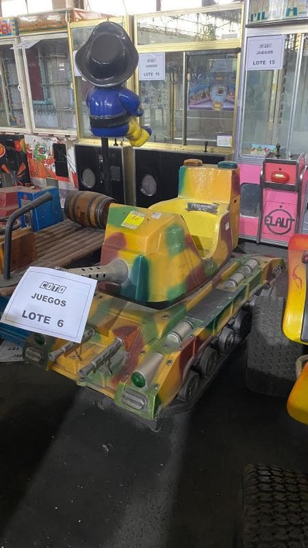 Juego electrónico Kiddie Tanque, Cantidad: 1 unidad, Condición: usado, rezago con posibles faltantes. LOC: Ciudad Autónoma de Buenos Aires
