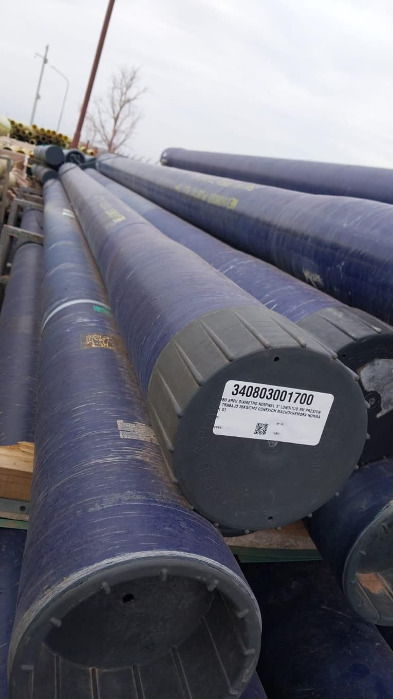 Tubos ERFV 3" y mat.varios, Cantidad: 78 Unidades, Condición: Sin uso. LOC: Neuquén, provincia de Neuquén