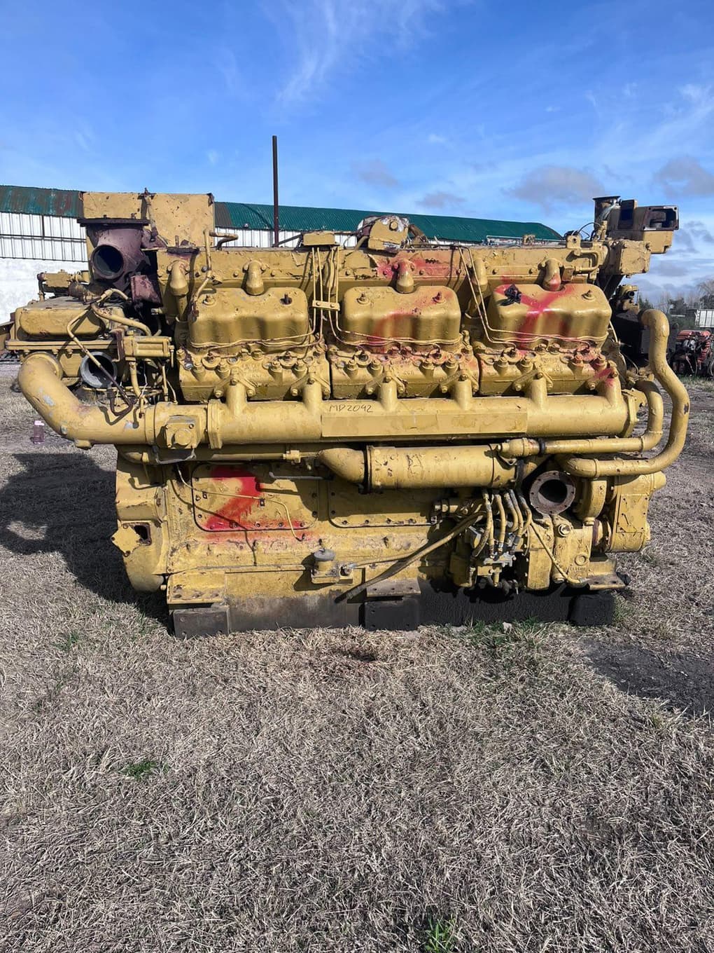 MOTOR CATERPILLAR D398, Cantidad: 1 unidad, Condición: usado, con posibles faltantes. LOC: General Villegas, provincia de Buenos Aires
