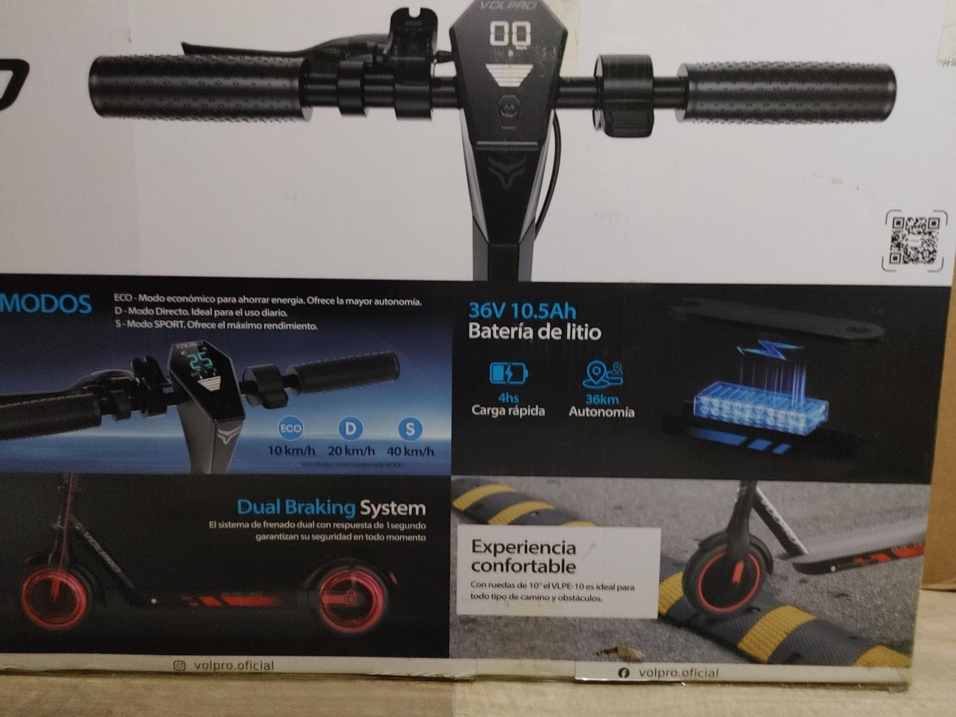 MONOPATIN ELÉCTRICO VOLPRO Varias, Cantidad: 2 unidades, Condición: Nuevo - Outlet. LOC: CIUDADELA, provincia de Buenos Aires