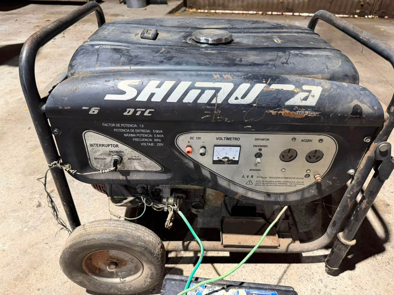 GENERADOR SHIMURA KGE6500TCE, Cantidad: 1 unidad, Condición: usado, con posibles faltantes. LOC: SALTO, provincia de Buenos Aires
