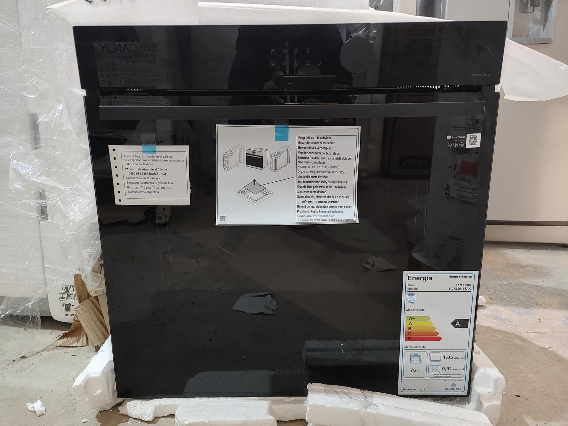Horno eléctrico Samsung NV785645TAK dual cook, Cantidad: 1 unidad, Condición: usado, con posibles faltantes. LOC: Ciudadela, provincia de Buenos Aires