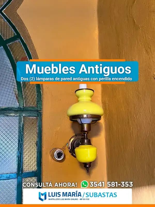 JUEGO DE LAMPARAS DE PARED CON LLAVE