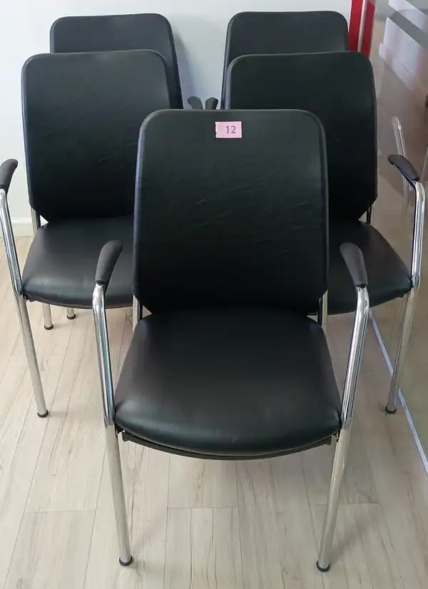 5   Silla Brisa Plus de 4 patas cromadas c/bzos, s