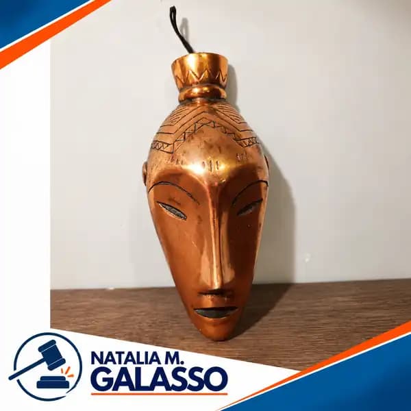 Cabeza hierro fundido bañado en cobre