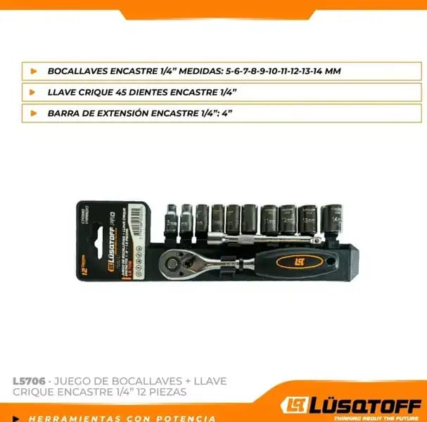 JUEGO DE BOCALLAVE Y LLAVE CRIQUE