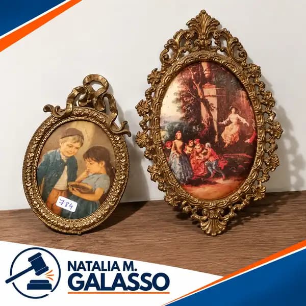 PAR DE CAMAFEOS ANTIGUOS DECORATIVOS