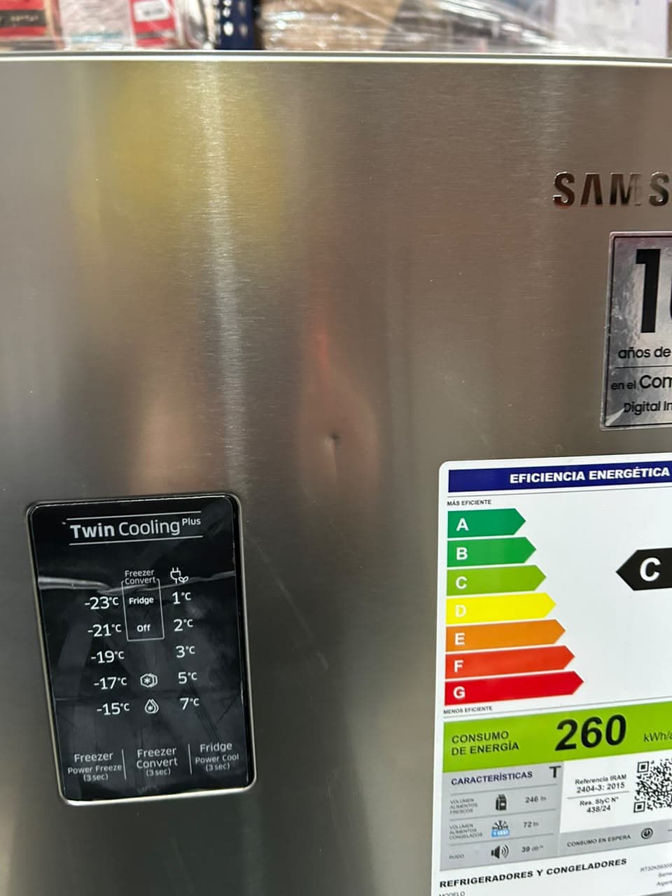 HELADERA - SAMSUNG - SILVER 321 L