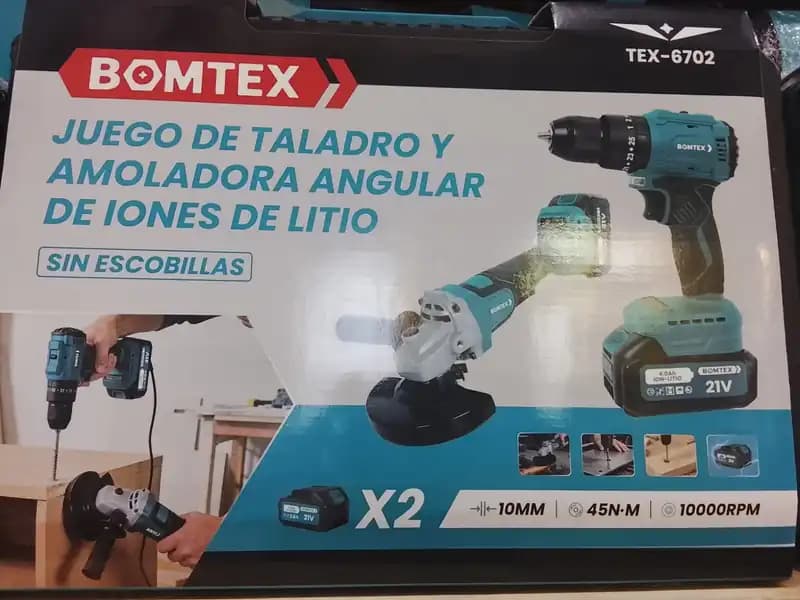 kit de 2 amoladora y taladro