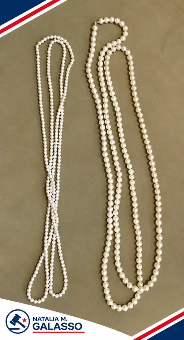 PAR DE COLLAR SIMIL PERLA