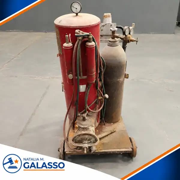 Equipo de autógena con tubo y carro