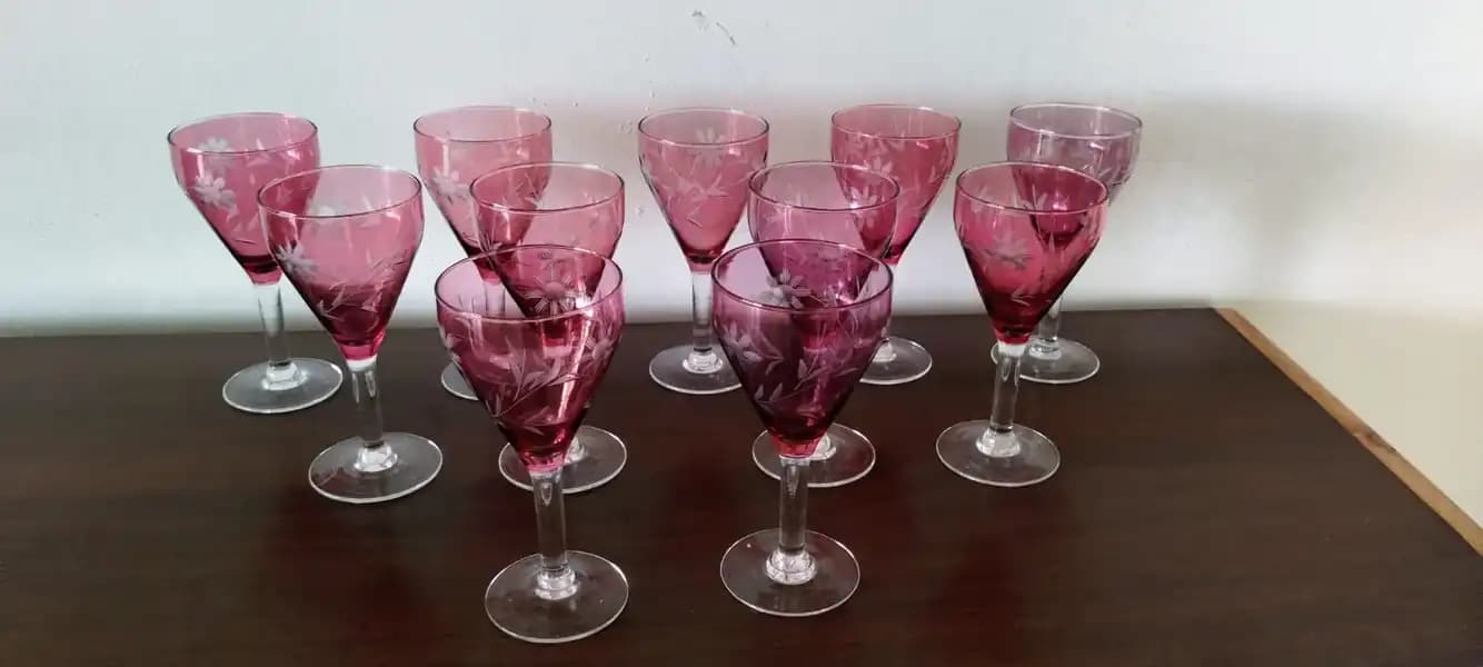 CONJUNTO COPAS TALLADAS DE APERITIVO