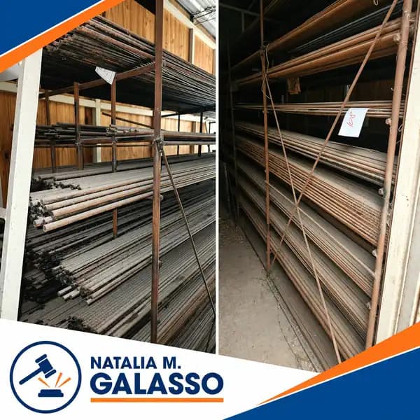 Lote de barras de acero y algunas de aluminio