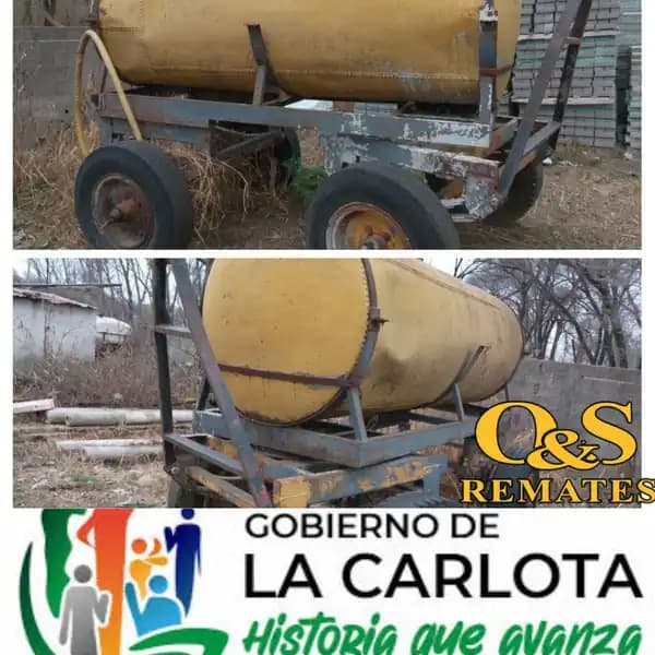 TANQUE DE CHAPA CON RUEDAS