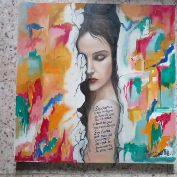 Obra de Arte; "SOY CICATRIZ, SOY ,MILAGRO"
