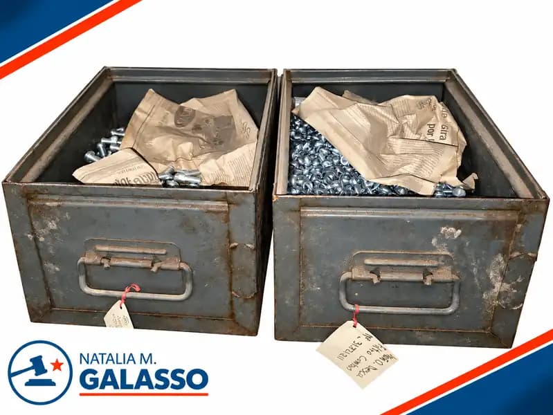 Cajas metálicas  con bulones - tuercas etc