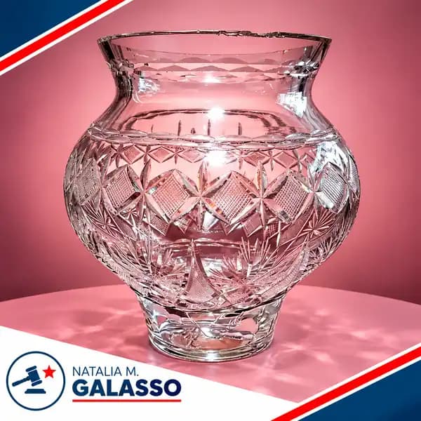 Jarrón o florero de cristal