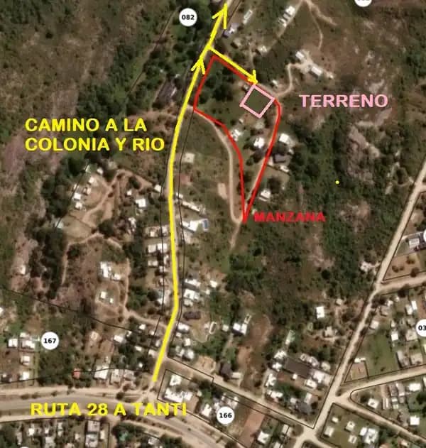 Terreno a 5 cuadras de la ruta 28 Tanti