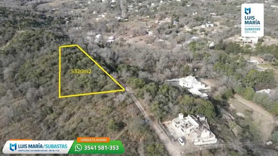 EXCLUSIVO  LOTE 5.320 M2 COSQUIN Villa P. Azúcar
