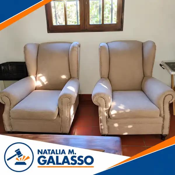 PAR DE SILLONES SOFA BERGER 1 CUERPO