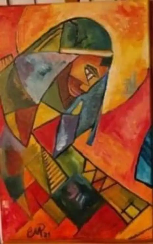 Obra de Arte; "DESCANSO EN EL VELO"