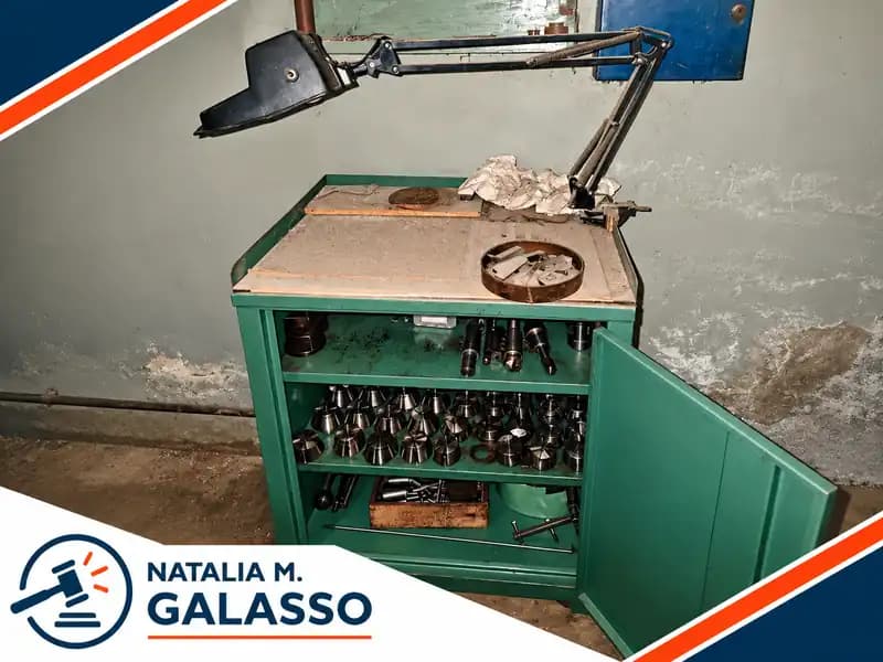 Armario mesa de trabajo con accesorios p/ torno