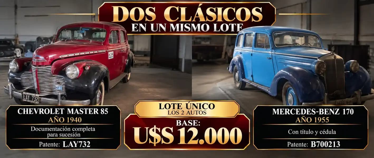 AUTOS CLÁSICOS CHEVROLET MASTER 1940 MERCEDES 170