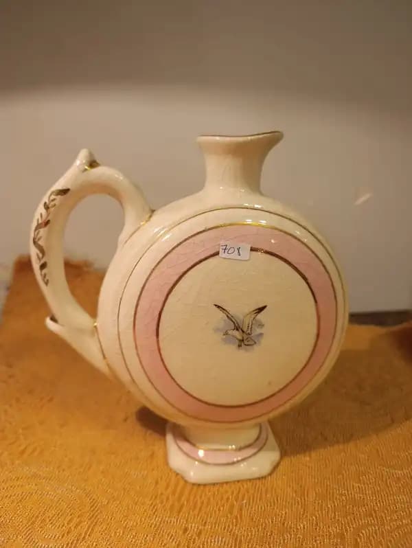 Jarron forma galleta de porcelana antigua romantic