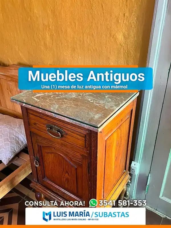 MESA DE LUZ ESTILO CLASICO CON MARMOL