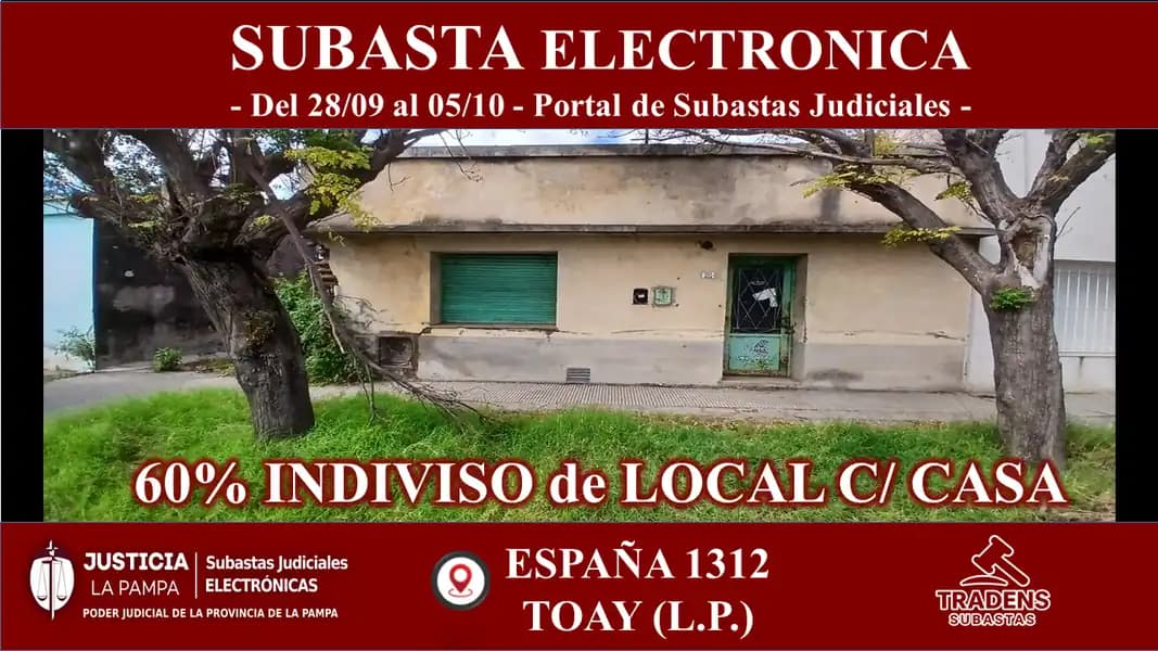 60% INDIVISO DE LOCAL C/ CASA