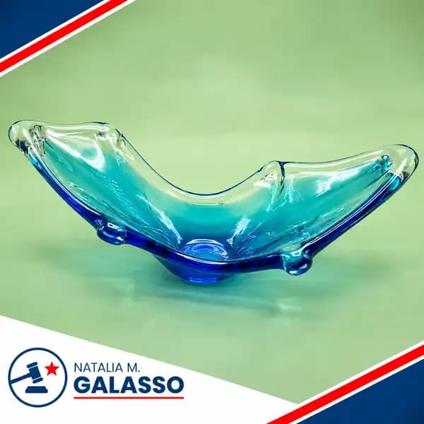 Centro de mesa de cristal de murano