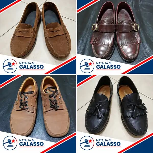 4 pares de zapatos de hombre  N° 39
