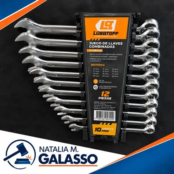 JUEGO DE LLAVES COMBINADAS 12 PZAS