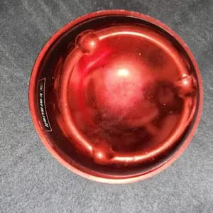 CENICERO METAL ROJO REDOND