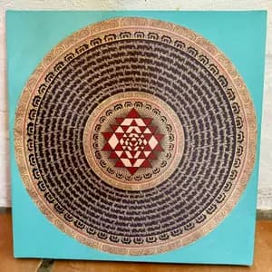 CUADRO MANDALA VINIL 30x30