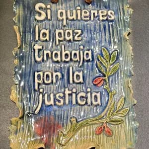 CARTEL CERAMICA ESMALTADA