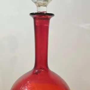 BOTELLON ROJO DE CRISTAL