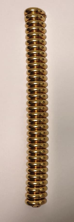 UNA PULSERA ARTICULADA TIPO CORDON REALIZADA EN ORO 18 KTES. CON CIERRE OCULTO. PESO APROX. 78,6 GRS. DETERIOROS EN GRAL. MEDIDA 18,5 CM.