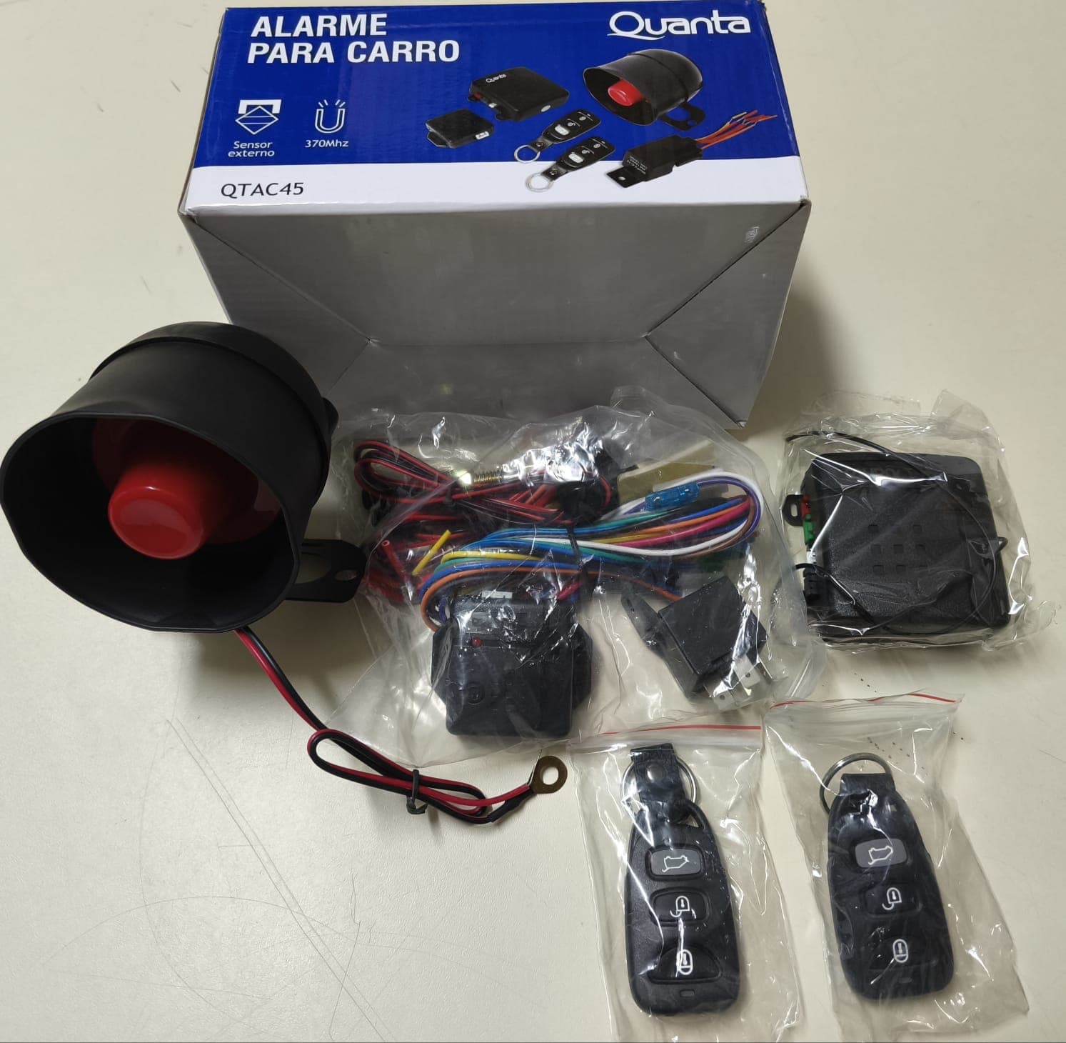 3 ALARMAS PARA AUTOS QUANTA QTAC-45 - FUNCIONAMIENTO SIN CONTROLAR - SE VENDEN EN EL ESTADO EN QUE SE ENCUENTRAN Y EXHIBEN. 19013ALOT000174H