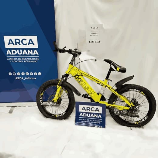 UNA BICICLETA – MARCA BOX – MODELO DS – RODADO 20 – N.º SERIE L756421PS - NUEVA - ARMADATRIBUTAN IVA ALÍCUOTA 21% - FUNCIONAMIENTO SIN CONTROLAR - SE VENDEN EN EL ESTADO EN EL QUE SE ENCUENTRAN Y EXHIBEN - CIM 145/2017