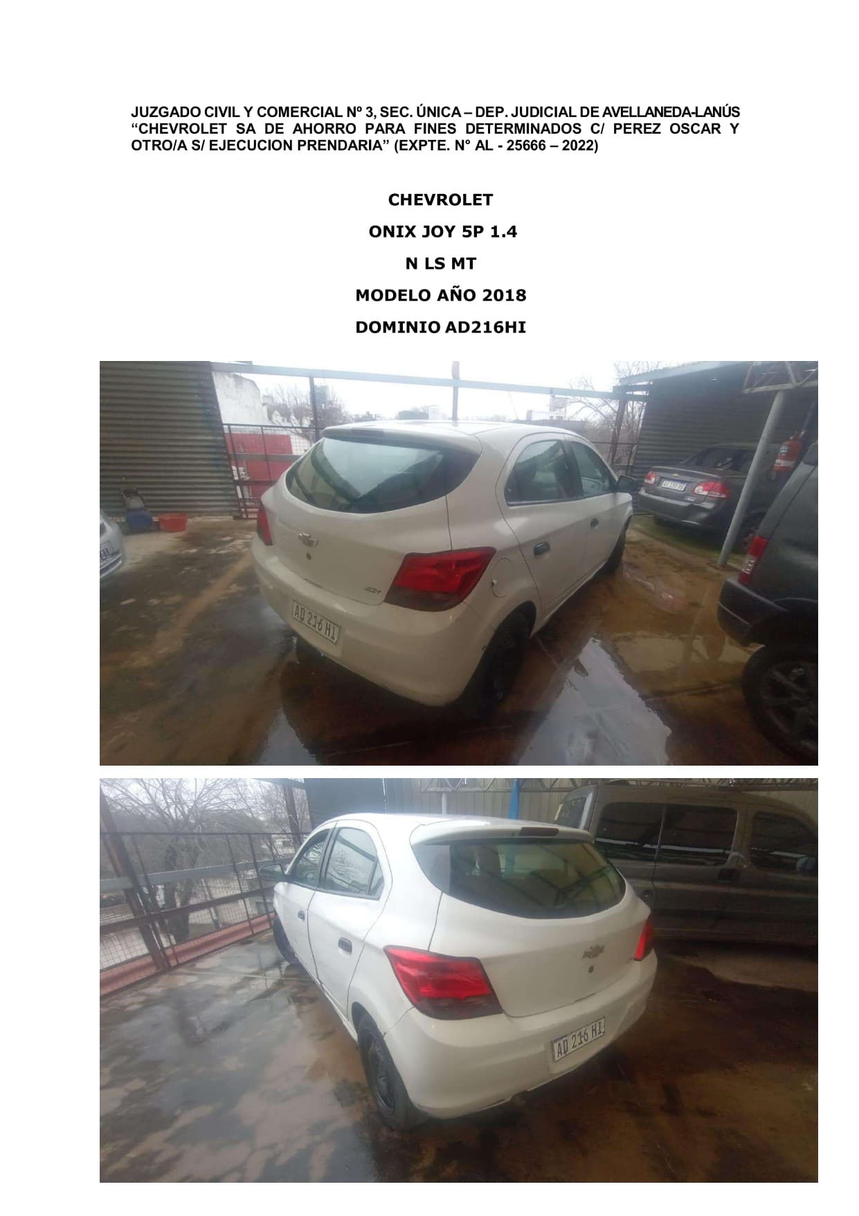 100% CHEVROLET, -Modelo ONIX JOY 5P 1.4 N LS MT, Motor y Chasis Marca CHEVROLET-Dominio AD216HI