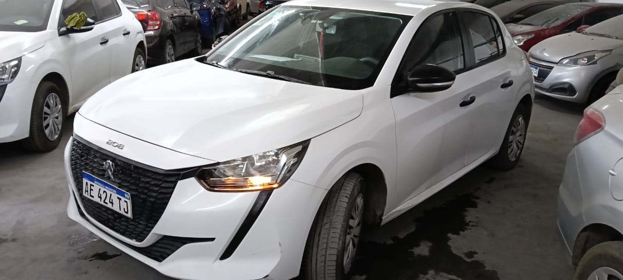 AUTOMOTOR PEUGEOT MODELO 208 LIKE 1.2 L, AÑO 2020, COLOR BLANCO. REGULAR ESTADO.