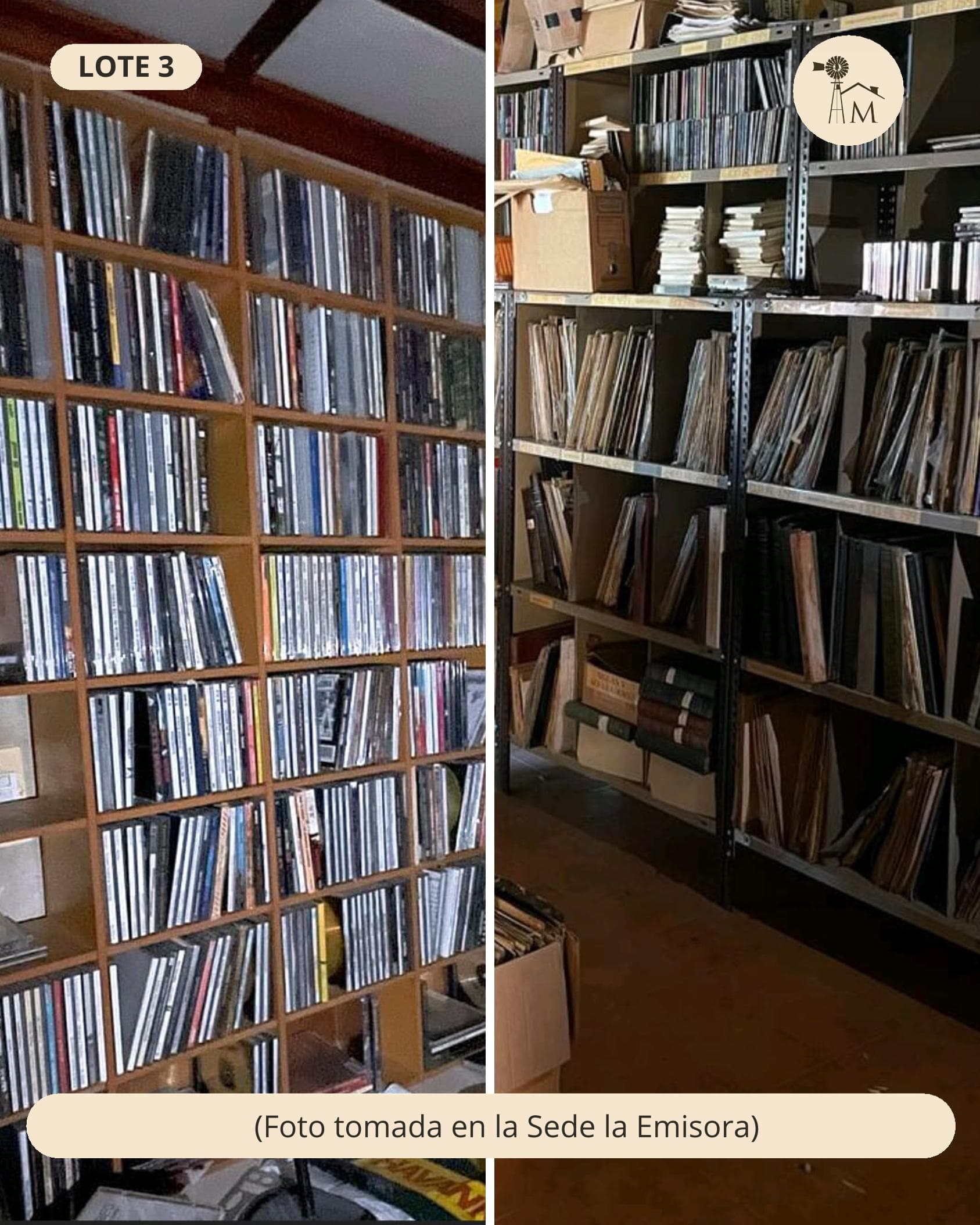 Audioteca con discos de vinilo o pasta y compact disc (LOTE 3)
