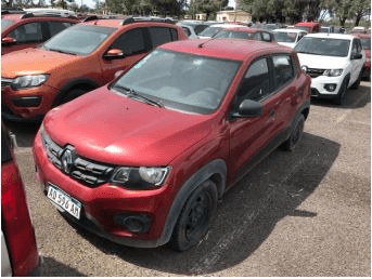 Automotor Marca RENAULT, Modelo: KWID ZEN 1.0, SEDAN 5 PUERTAS, ROJO, Naftero, 2019. Estado: MALO.