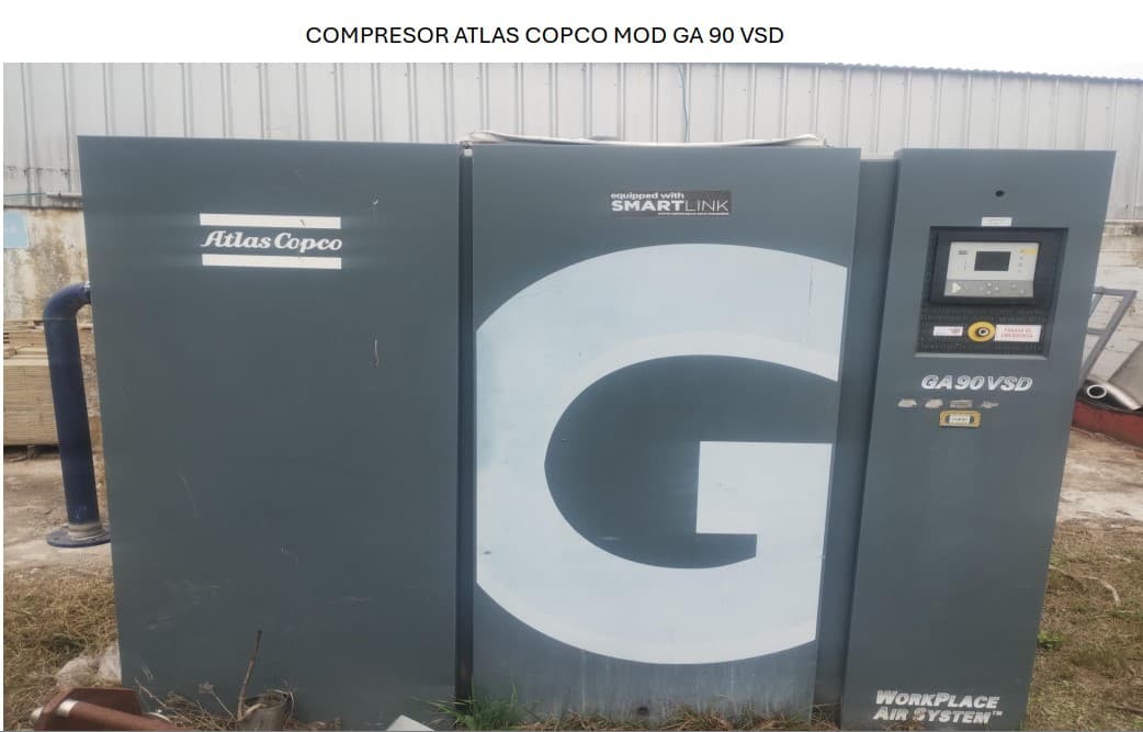 COMPORESOR ATLAS COPCO GA9 VSD, CANT...