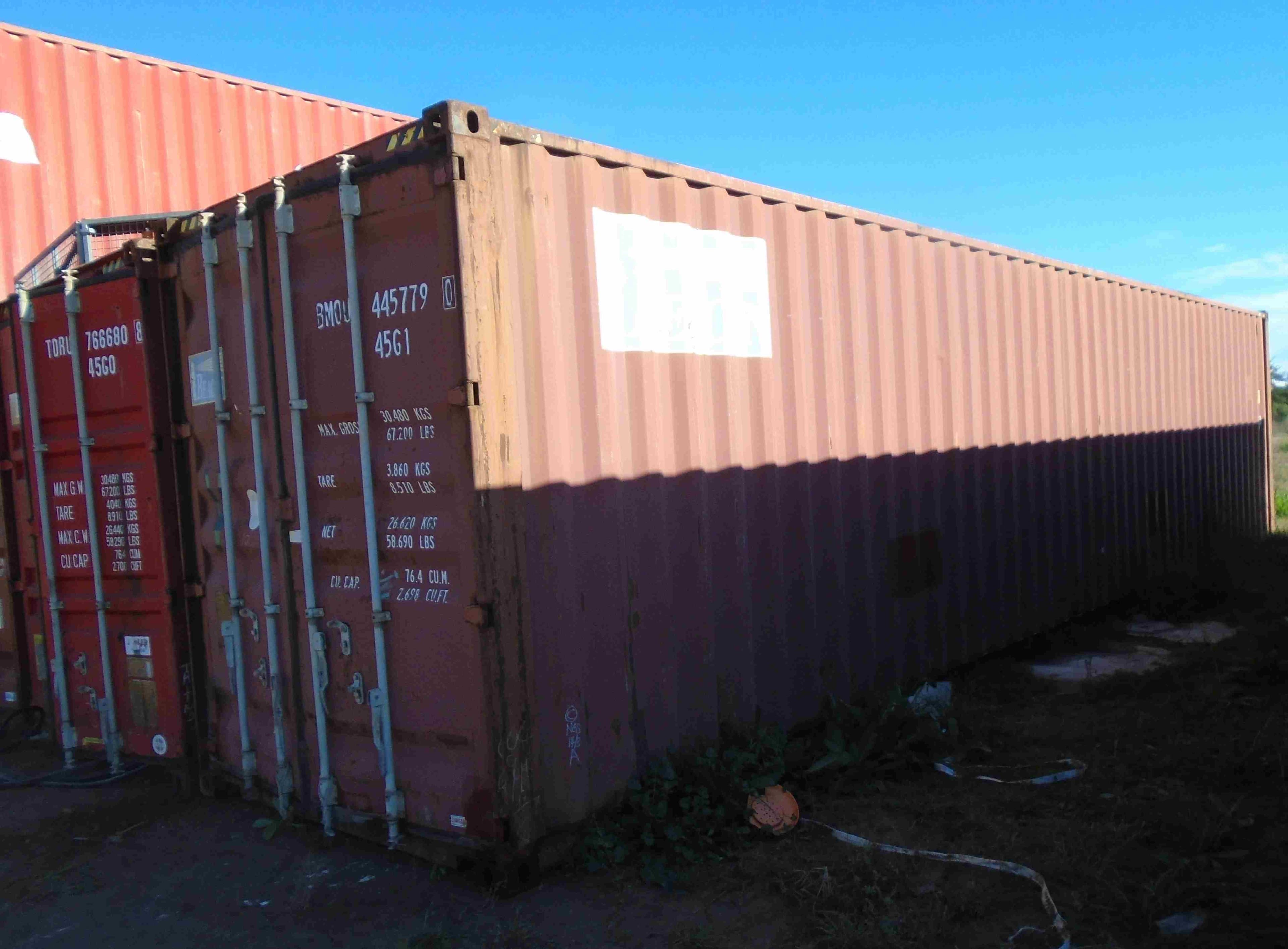 LOTE DE 5 CONTENEDORES DE 40 ", NACI...